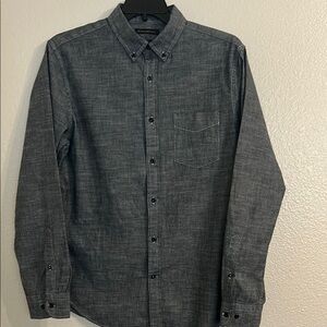 Banana Republic Dark Gray Casual Button-Down Shirt